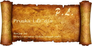 Pruska Lídia névjegykártya